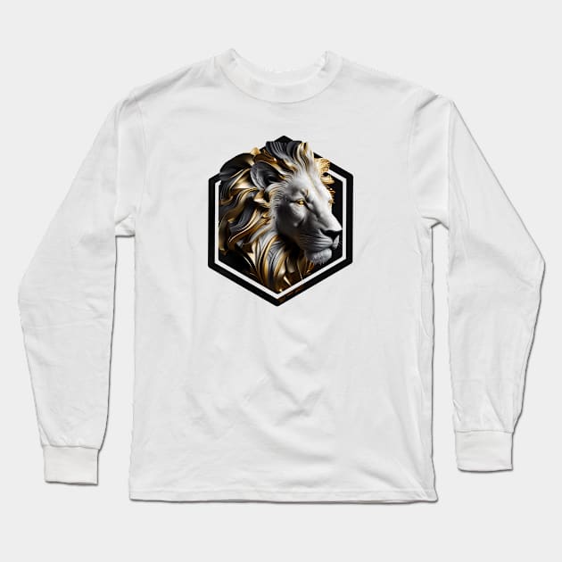 Lion Head Long Sleeve T-Shirt by SIM1